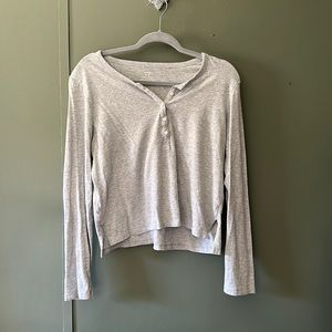 Aerie long sleeve grey shirt NWOT